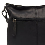 Solid Antique Brass Hardware &amp; Heavy-Duty Dual Zipper Detail on Jen Full-Grain Leather Shoulder Bag レディース