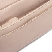 Solid Antique Brass Hardware &amp; Heavy-Duty Dual Zipper Detail on Liora Full-Grain Leather Shoulder Bag レディース