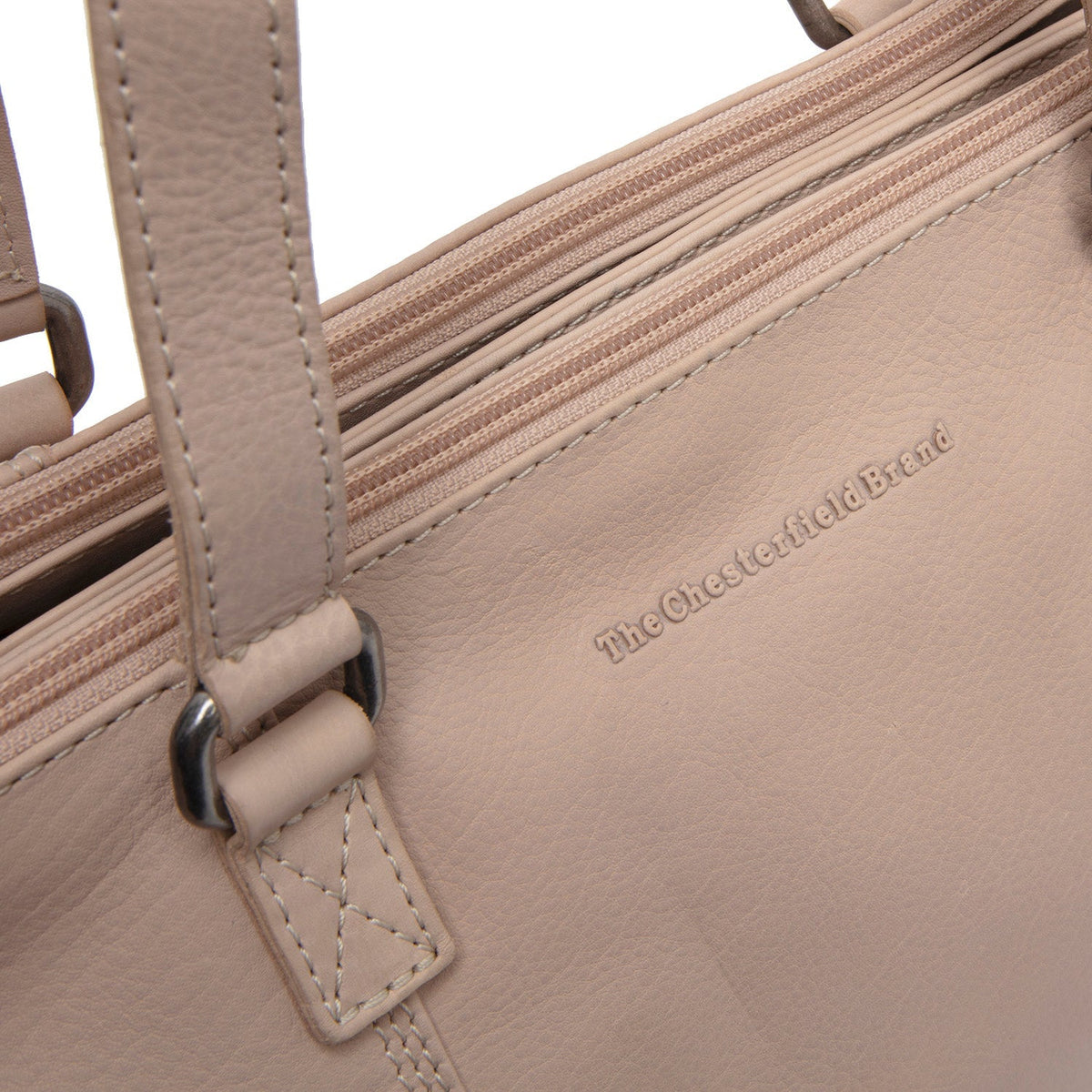 Marvos Full-Grain Leather Shoulder Bag レディース - Structured Side Profile Showing Gusset Depth &amp; Expansion Capacity