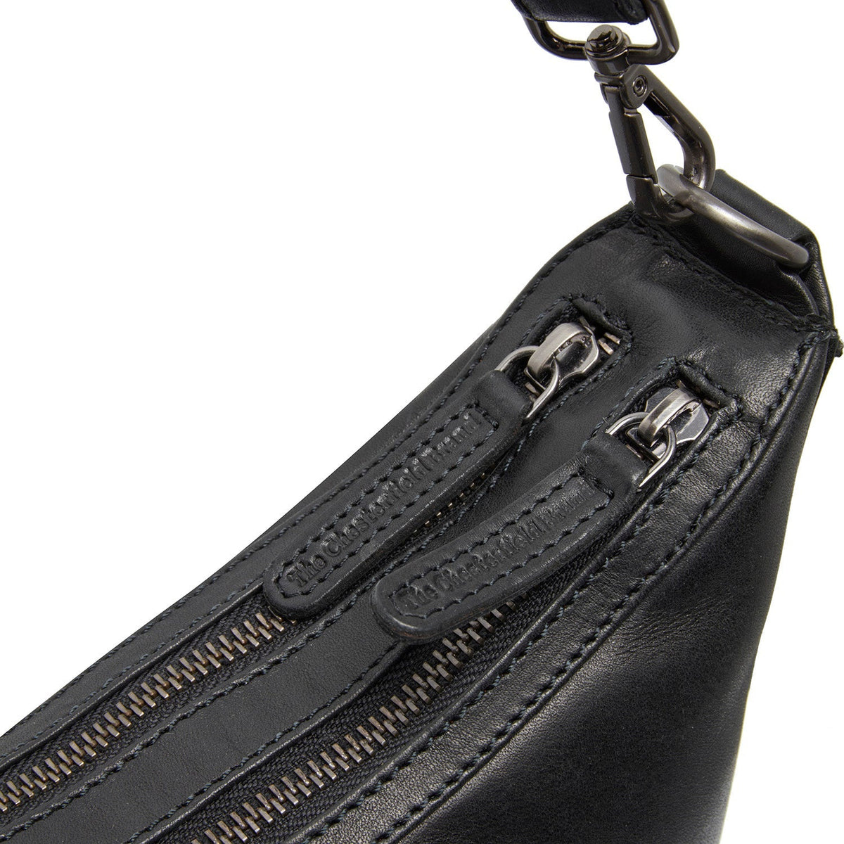 Moneva Full-Grain Leather Shoulder Bag レディース - Structured Side Profile Showing Gusset Depth &amp; Expansion Capacity