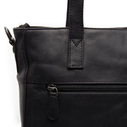 Mosel Full-Grain Leather Shoulder Bag レディース - Structured Side Profile Showing Gusset Depth &amp; Expansion Capacity
