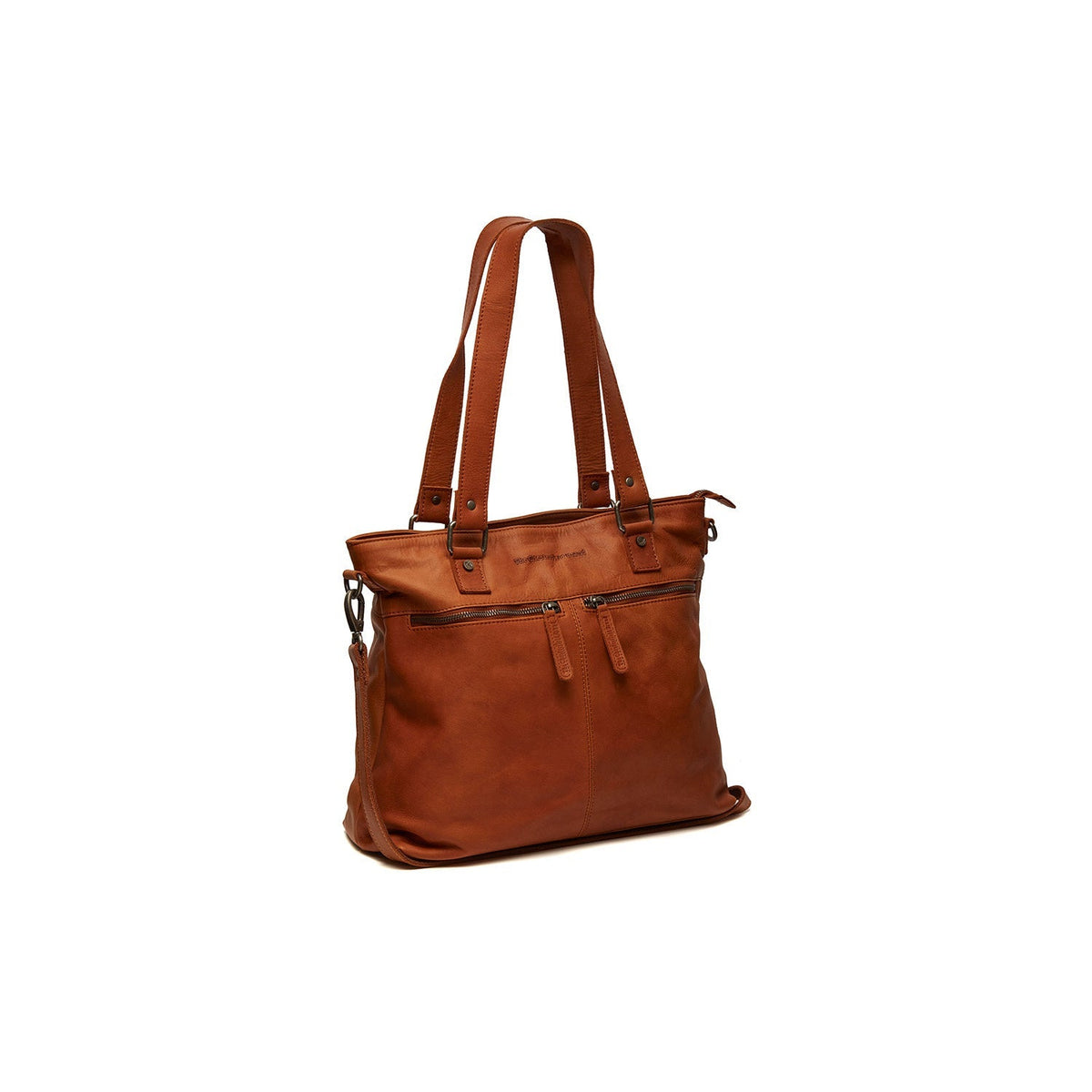 Rome Full-Grain Leather Shoulder Bag レディース in Classic 100% Full-Grain Leather - Full Exterior Front Profile View | Buy Online