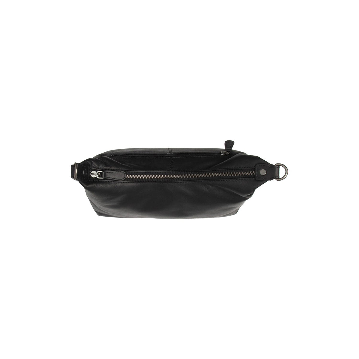 Skara Full-Grain Leather Shoulder Bag レディース - Structured Side Profile Showing Gusset Depth &amp; Expansion Capacity