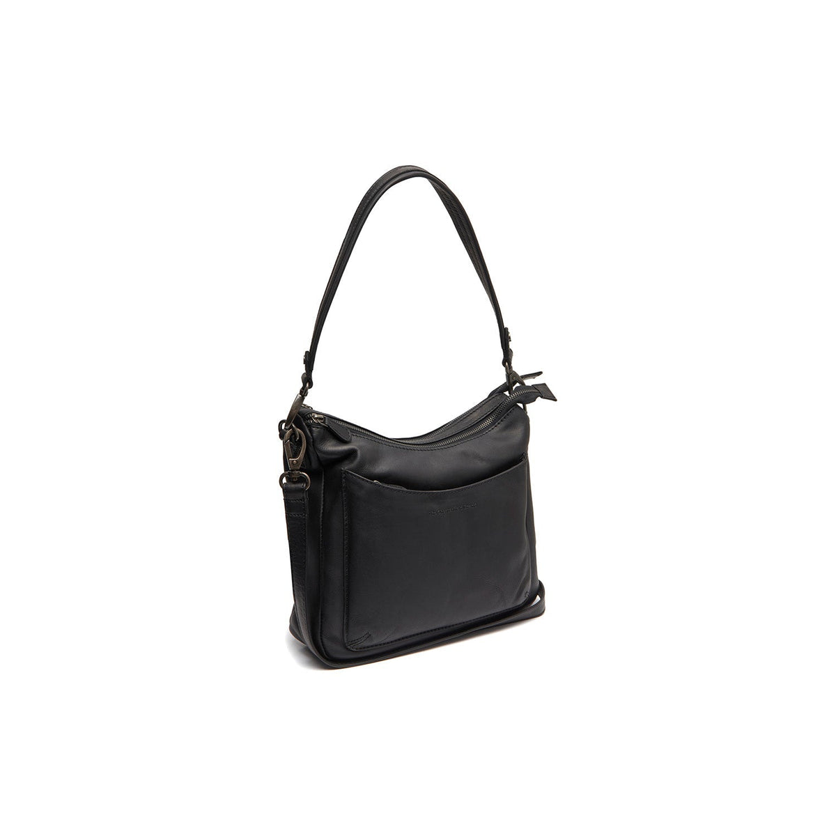 Tivra Full-Grain Leather Shoulder Bag レディース in Classic 100% Full-Grain Leather - Full Exterior Front Profile View | Buy Online