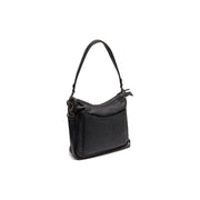 Tivra Full-Grain Leather Shoulder Bag レディース in Classic 100% Full-Grain Leather - Full Exterior Front Profile View | Buy Online
