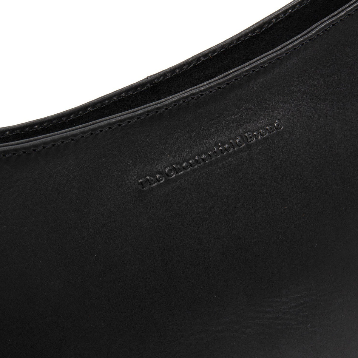 Solid Antique Brass Hardware &amp; Heavy-Duty Dual Zipper Detail on Valentano Full-Grain Leather Shoulder Bag レディース