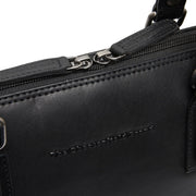 
Classic 100% Full-Grain leather Bag - 補強レザーストラップと丁寧な縫製が際立つ背面ビュー