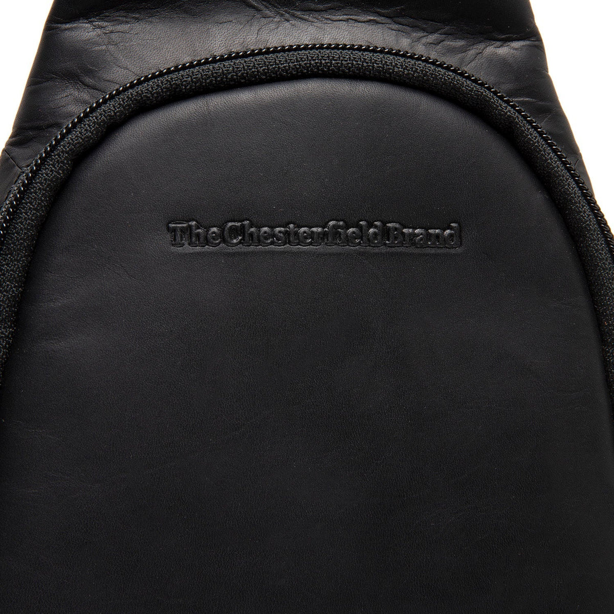 Solid Antique Brass Hardware &amp; Heavy-Duty Dual Zipper Detail on Leather Sling Bag Bowey レディース