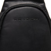 Solid Antique Brass Hardware &amp; Heavy-Duty Dual Zipper Detail on Leather Sling Bag Bowey レディース