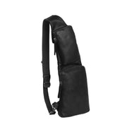 Leather Sling Bag Logan レディース in Classic 100% Full-Grain Leather - Full Exterior Front Profile View | Buy Online