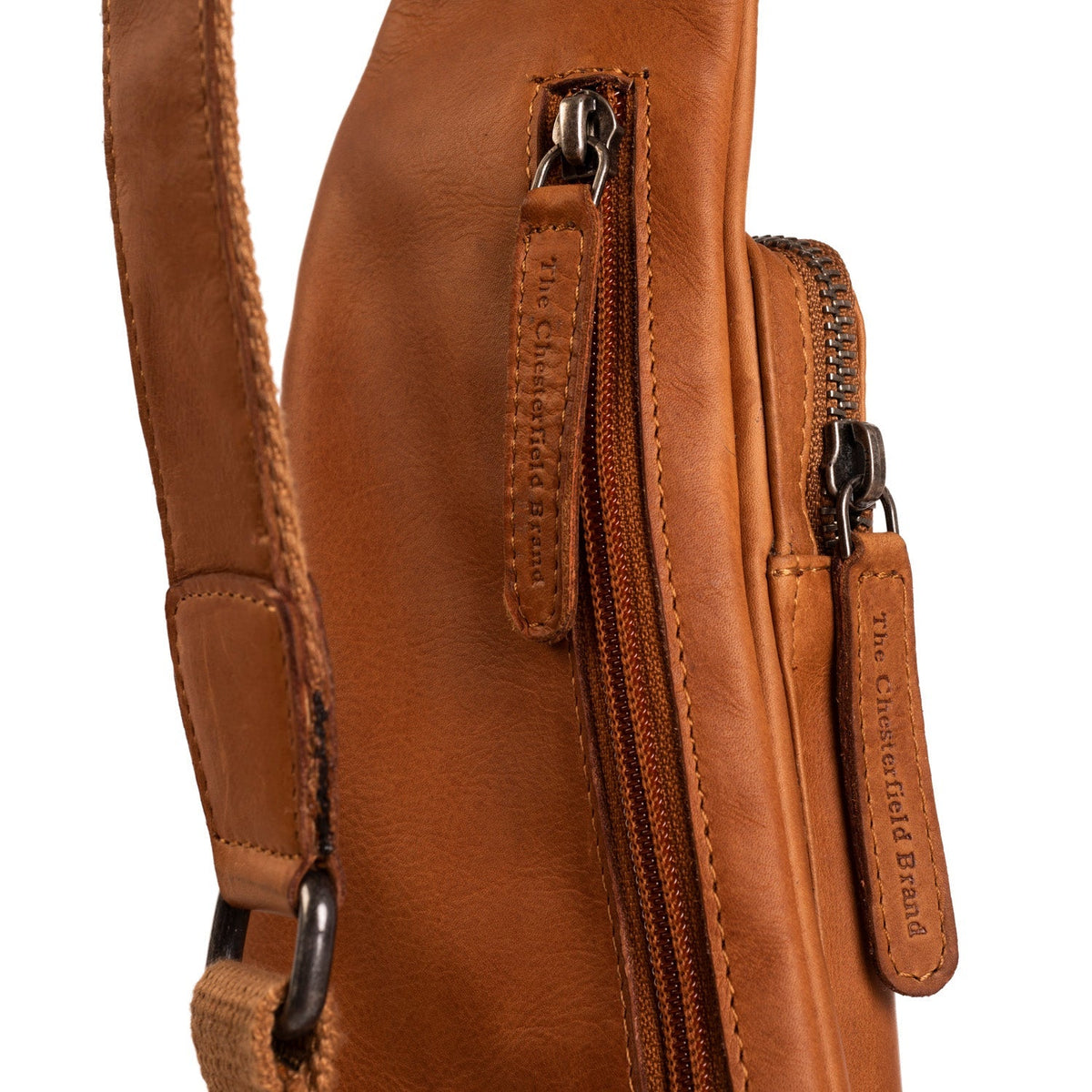 Cognac Leather Sling Bag Logan レディース, detail view 3