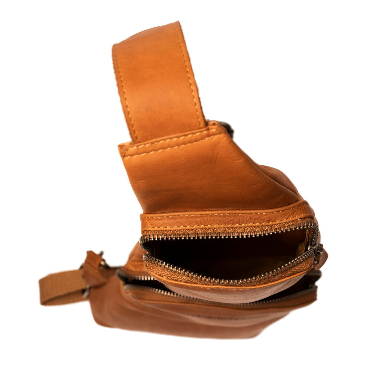 Cognac Leather Sling Bag Logan レディース, detail view 4