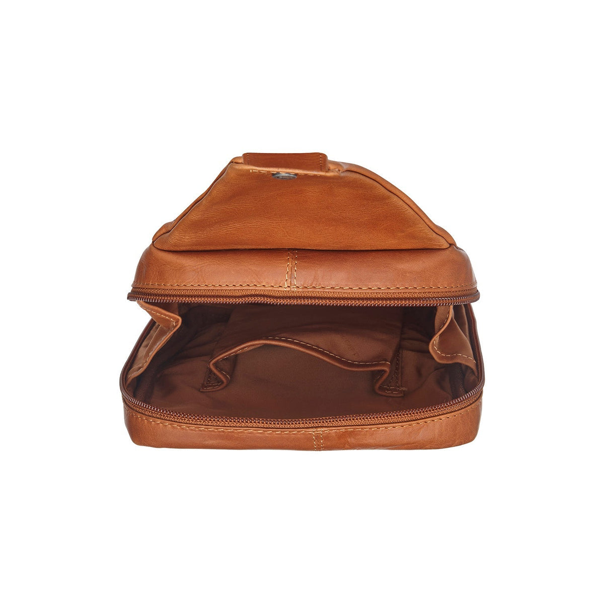 Cognac Leather Sling Bag Turelle レディース, detail view 4