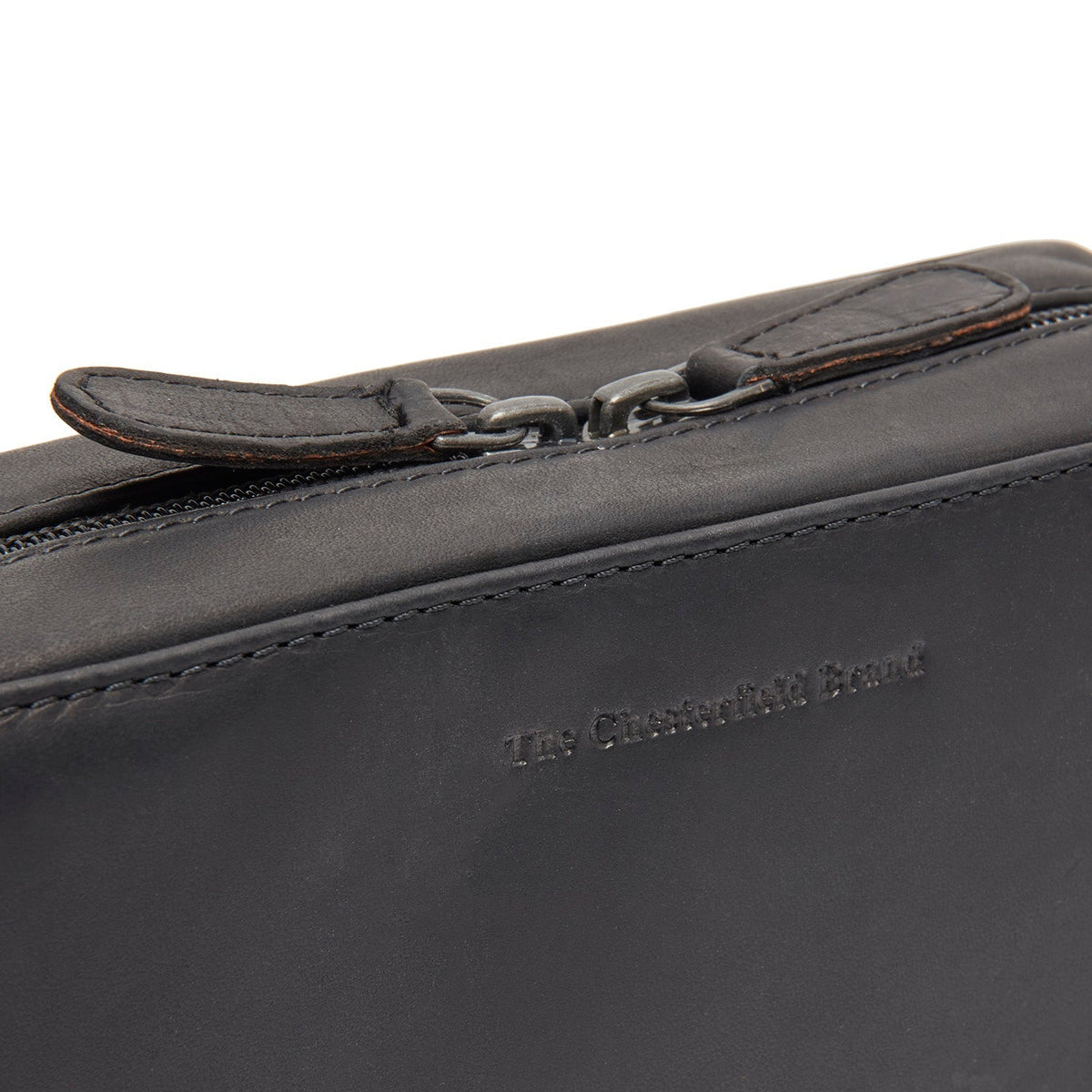 Leather Tech-Organizer Ardan レディース - Lateral Side Profile View Showing Sleeve Cut &amp; Athletic Taper Fit