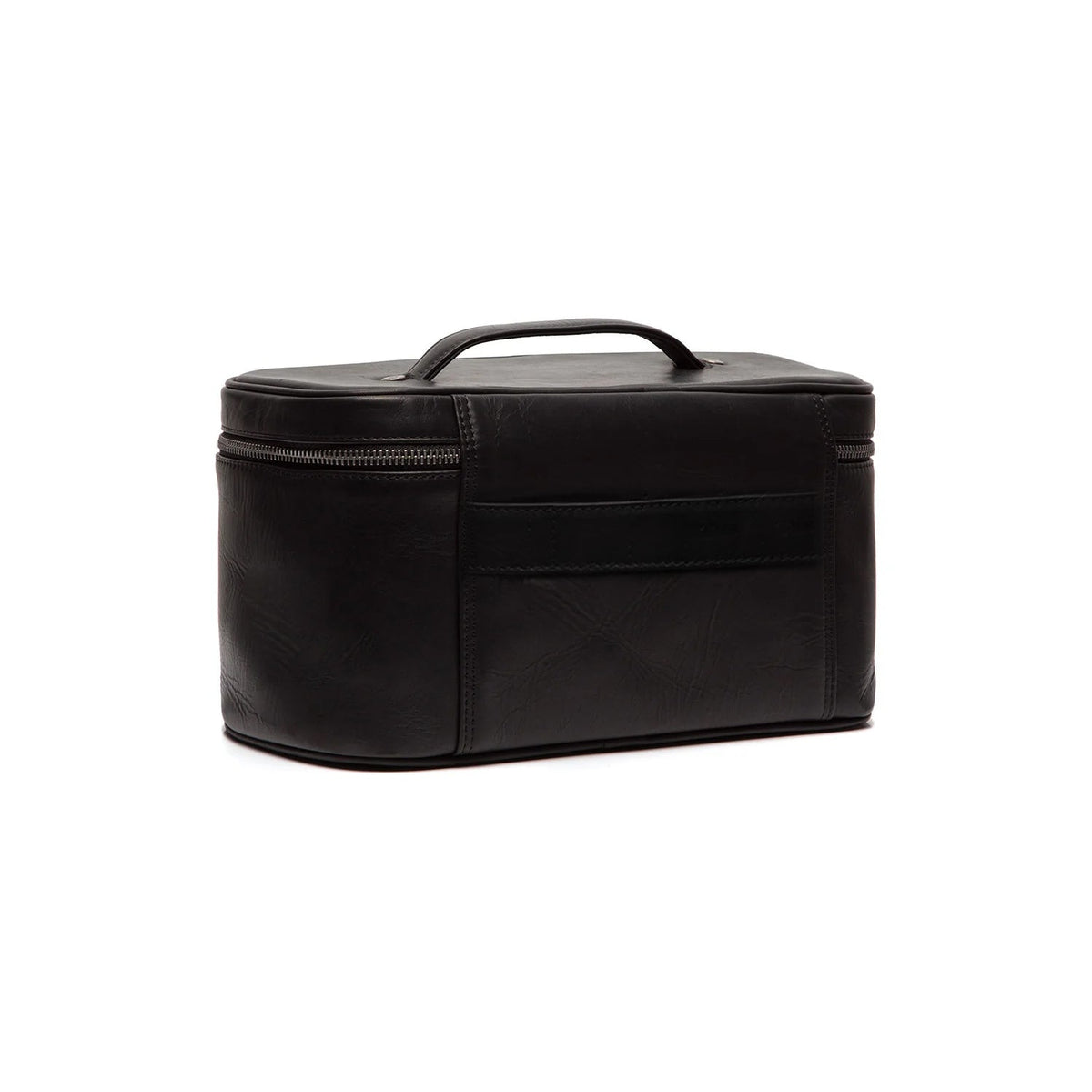 Tailored Rib Cuffs &amp; Hem Craftsmanship Construction Detail on Limone Full-Grain Leather Toiletry Bag レディース