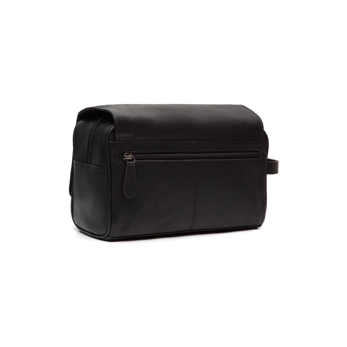 Tailored Rib Cuffs &amp; Hem Craftsmanship Construction Detail on Rosario Full-Grain Leather Toiletry Bag レディース