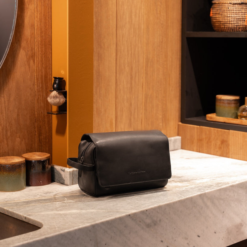 Rosario Full-Grain Leather Toiletry Bag レディース