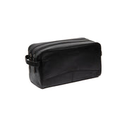 Stefan Full-Grain Leather Toiletry Bag レディース in Classic 100% Full-Grain Leather - Front Profile View &amp; Tailored Silhouette | Buy Online
