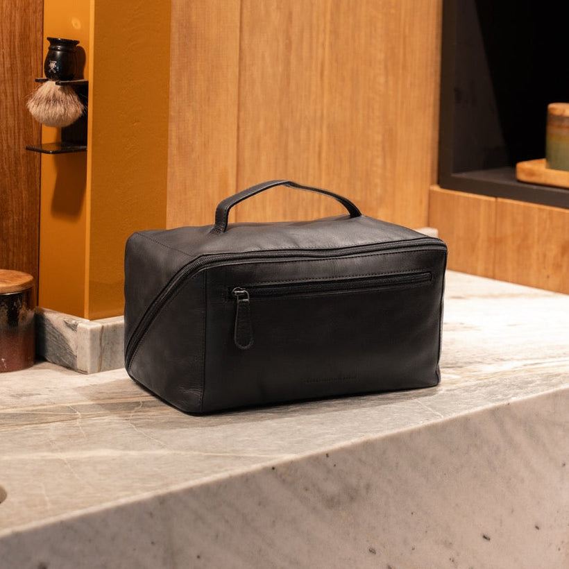 Trevia Full-Grain Leather Toiletry Bag レディース