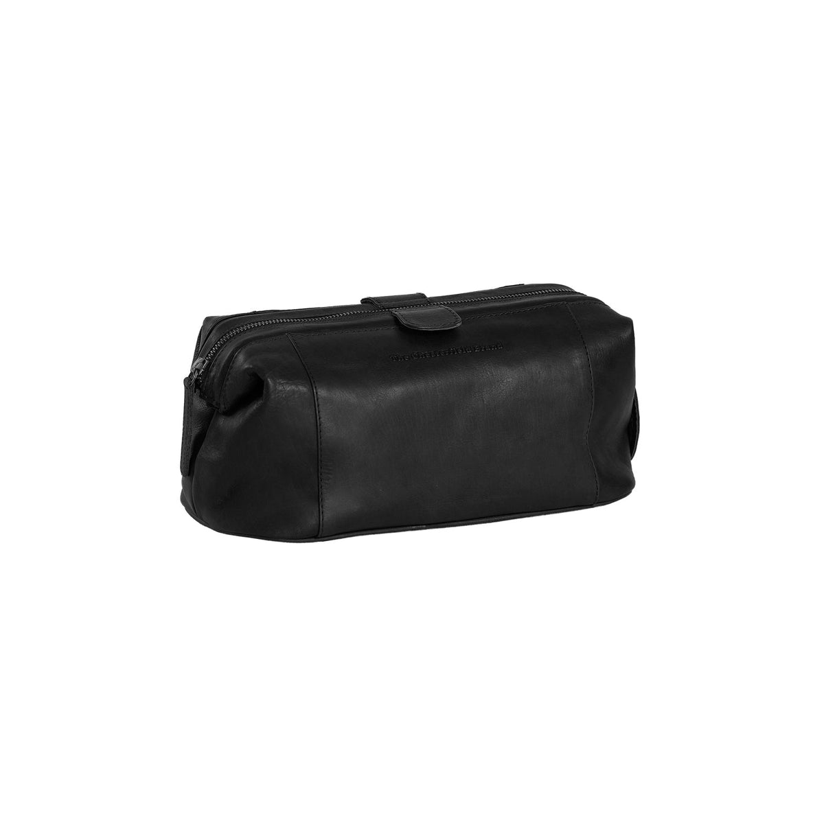Vince Full-Grain Leather Toiletry Bag レディース in Classic 100% Full-Grain Leather - Front Profile View &amp; Tailored Silhouette | Buy Online