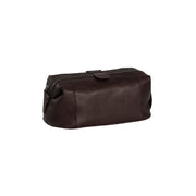 Tailored Rib Cuffs &amp; Hem Craftsmanship Construction Detail on Vince Full-Grain Leather Toiletry Bag レディース