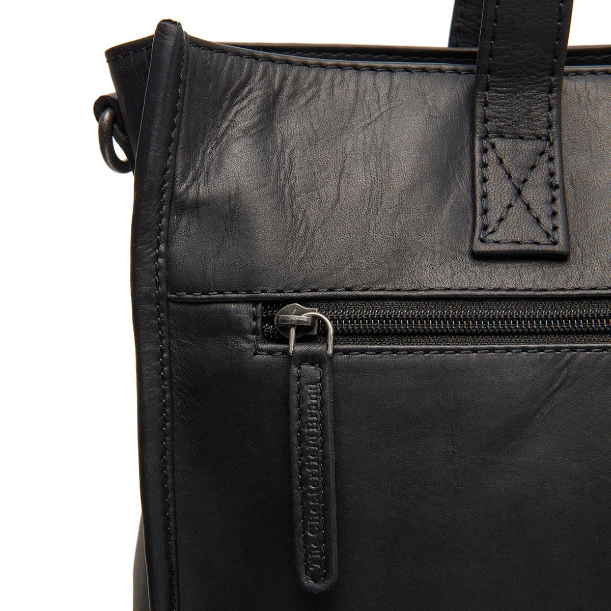 Adana Full-Grain Leather Tote Bag レディース - Structured Side Profile Showing Gusset Depth &amp; Expansion Capacity