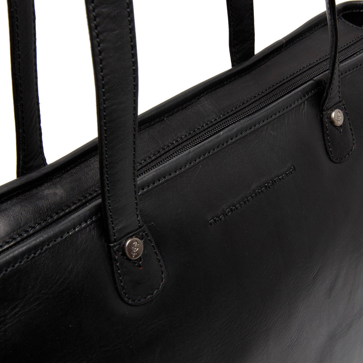 Astano Full-Grain Leather Tote Bag レディース - Structured Side Profile Showing Gusset Depth &amp; Expansion Capacity