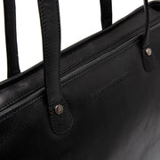Astano Full-Grain Leather Tote Bag レディース - Structured Side Profile Showing Gusset Depth &amp; Expansion Capacity