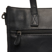 Estella Full-Grain Leather Tote Bag レディース - Structured Side Profile Showing Gusset Depth &amp; Expansion Capacity