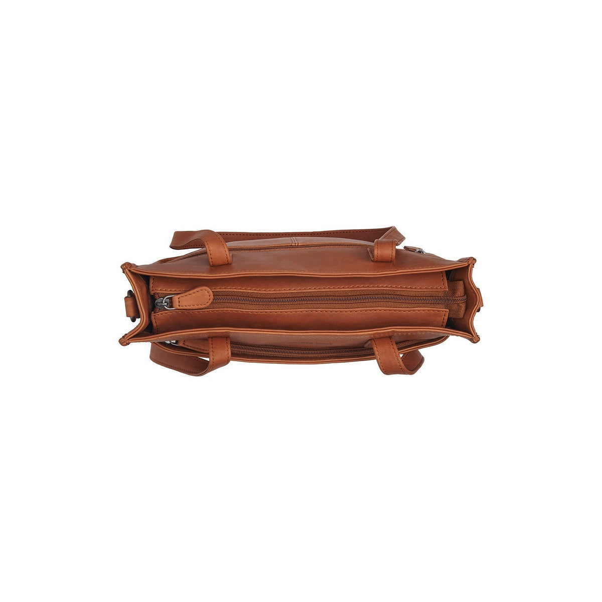 Cognac Leather Tote Bag Estella, detail view 1