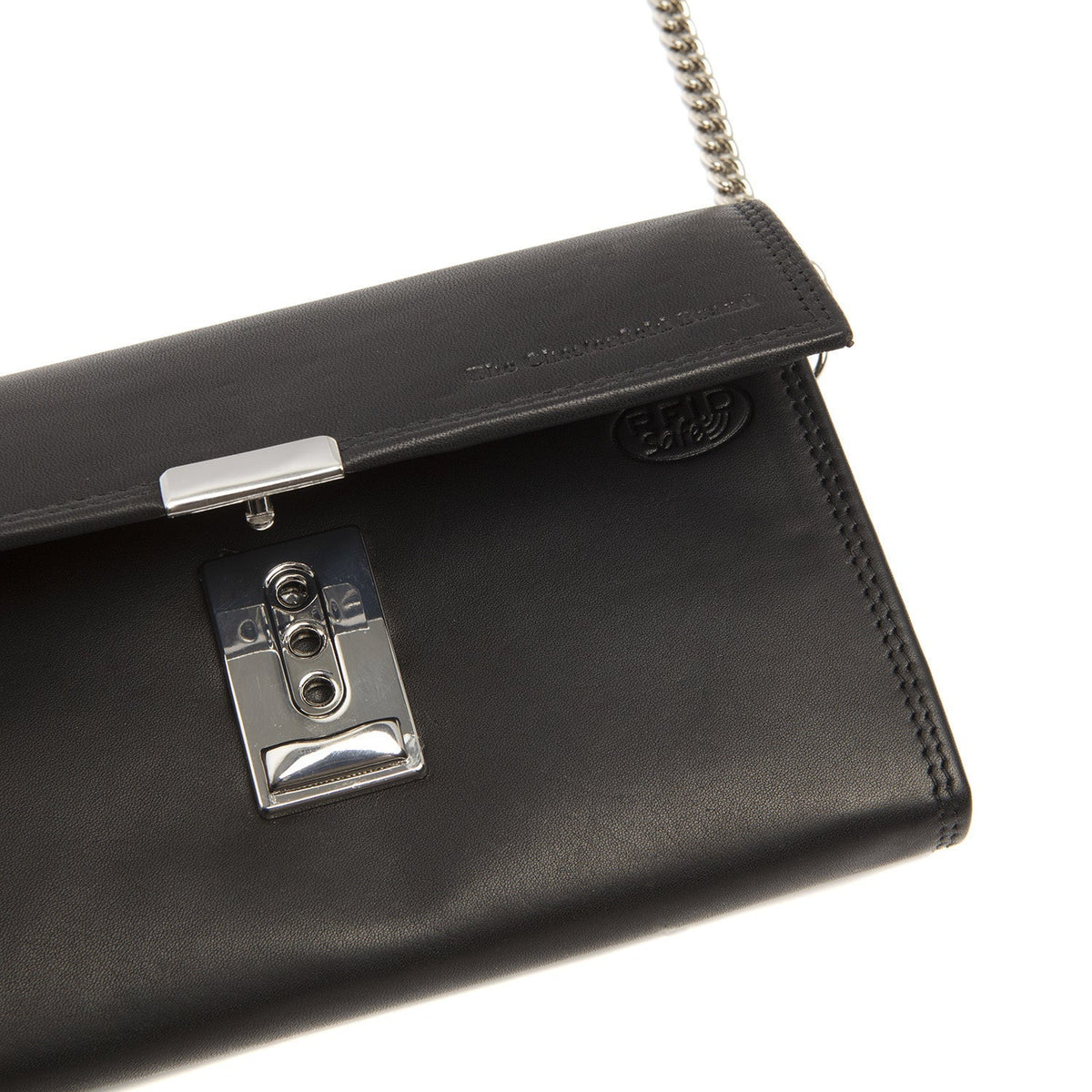 Elba Full-Grain Leather Waiter Wallet レディース - Structured Side Profile Showing Gusset Depth &amp; Expansion Capacity