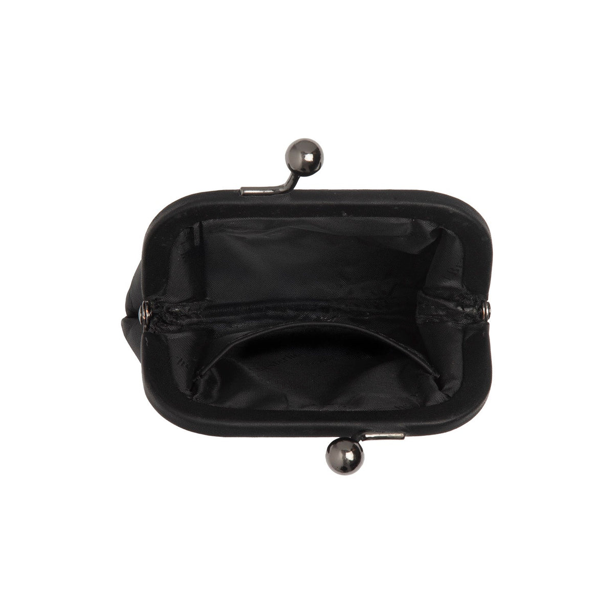 Calvia Full-Grain Leather Wallet レディース - Structured Side Profile Showing Gusset Depth &amp; Expansion Capacity