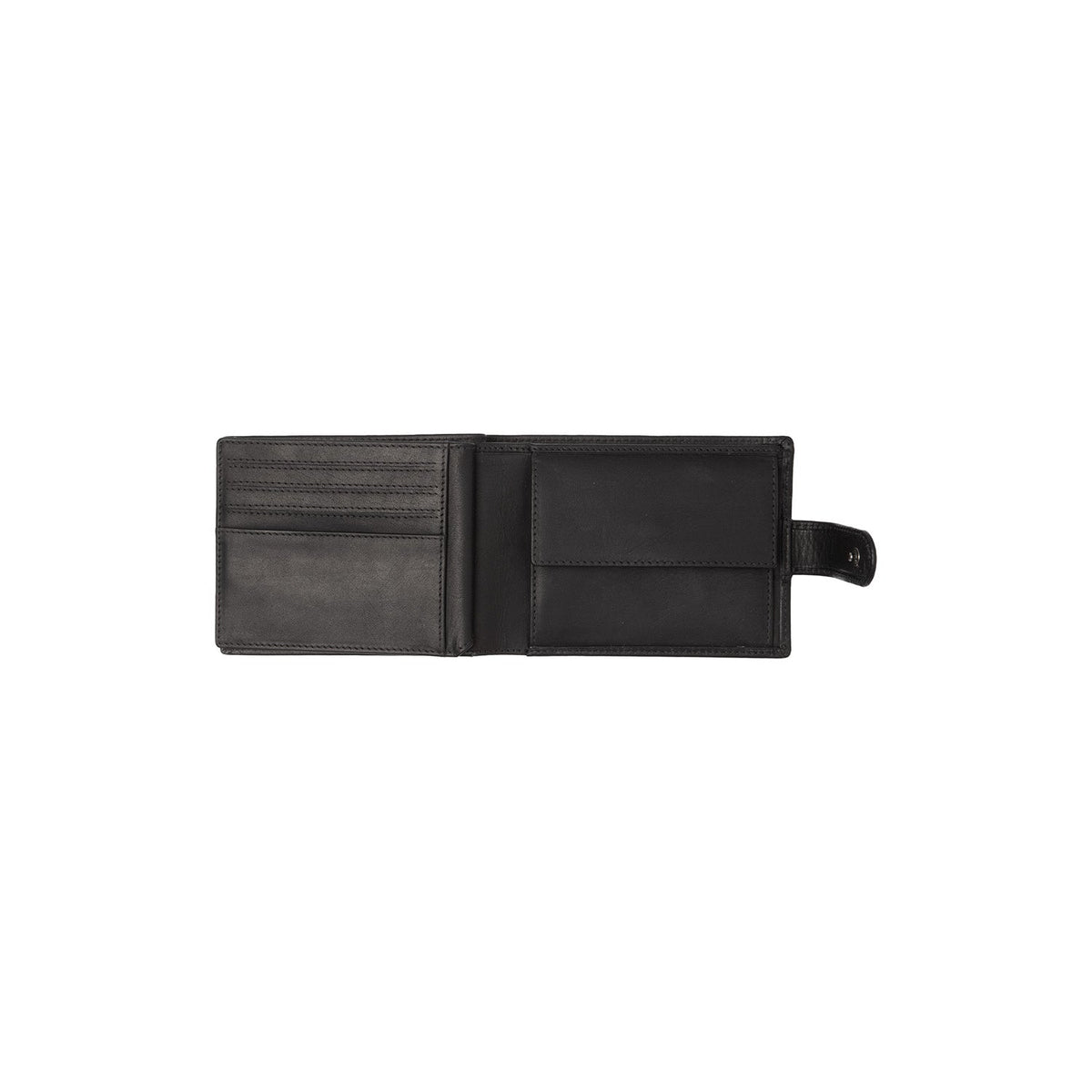 Solid Antique Brass Hardware &amp; Heavy-Duty Dual Zipper Detail on Curtis Full-Grain Leather Wallet メンズ