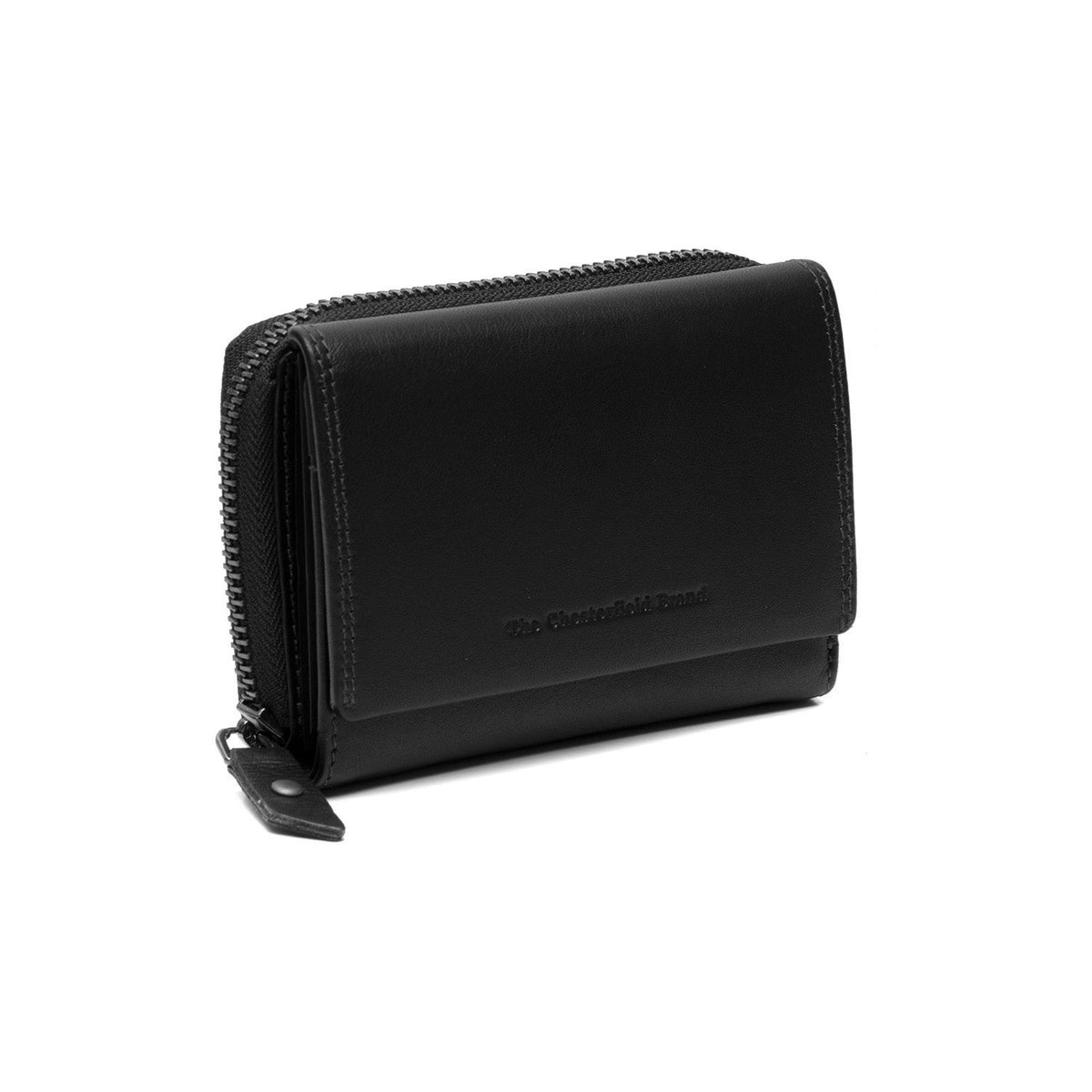 Doniva Full-Grain Leather Wallet レディース in Classic 100% Full-Grain Leather - Full Exterior Front Profile View | Buy Online