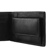 Enzo Full-Grain Leather Wallet メンズ - Structured Side Profile Showing Gusset Depth &amp; Expansion Capacity