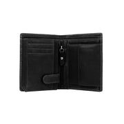 Ethel Full-Grain Leather Wallet レディース - Structured Side Profile Showing Gusset Depth &amp; Expansion Capacity