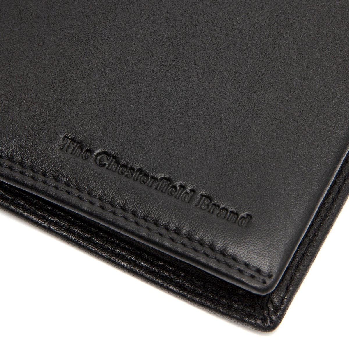 Solid Antique Brass Hardware &amp; Heavy-Duty Dual Zipper Detail on Hanson Full-Grain Leather Wallet メンズ