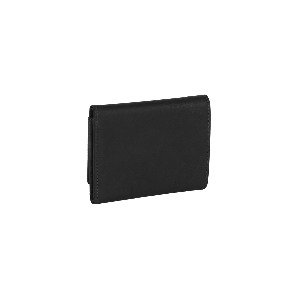 Hartfort Full-Grain Leather Wallet レディース - Structured Side Profile Showing Gusset Depth &amp; Expansion Capacity