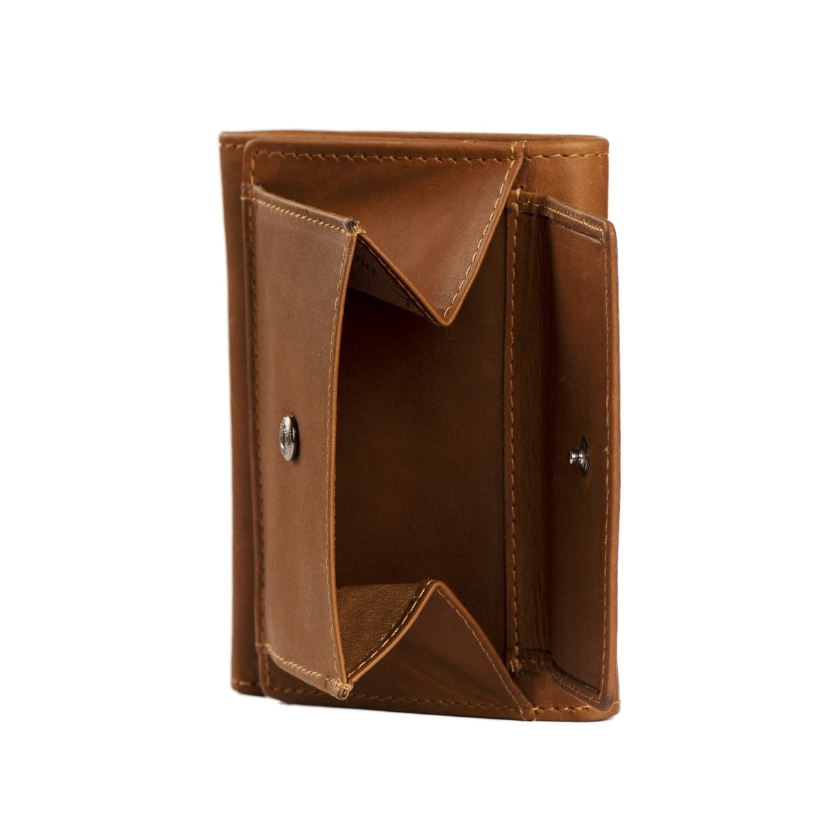 Solid Antique Brass Hardware &amp; Heavy-Duty Dual Zipper Detail on Harthoft Full-Grain Leather Wallet レディース