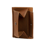 Solid Antique Brass Hardware &amp; Heavy-Duty Dual Zipper Detail on Harthoft Full-Grain Leather Wallet レディース