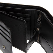 Hendrick Full-Grain Leather Wallet メンズ - Structured Side Profile Showing Gusset Depth &amp; Expansion Capacity