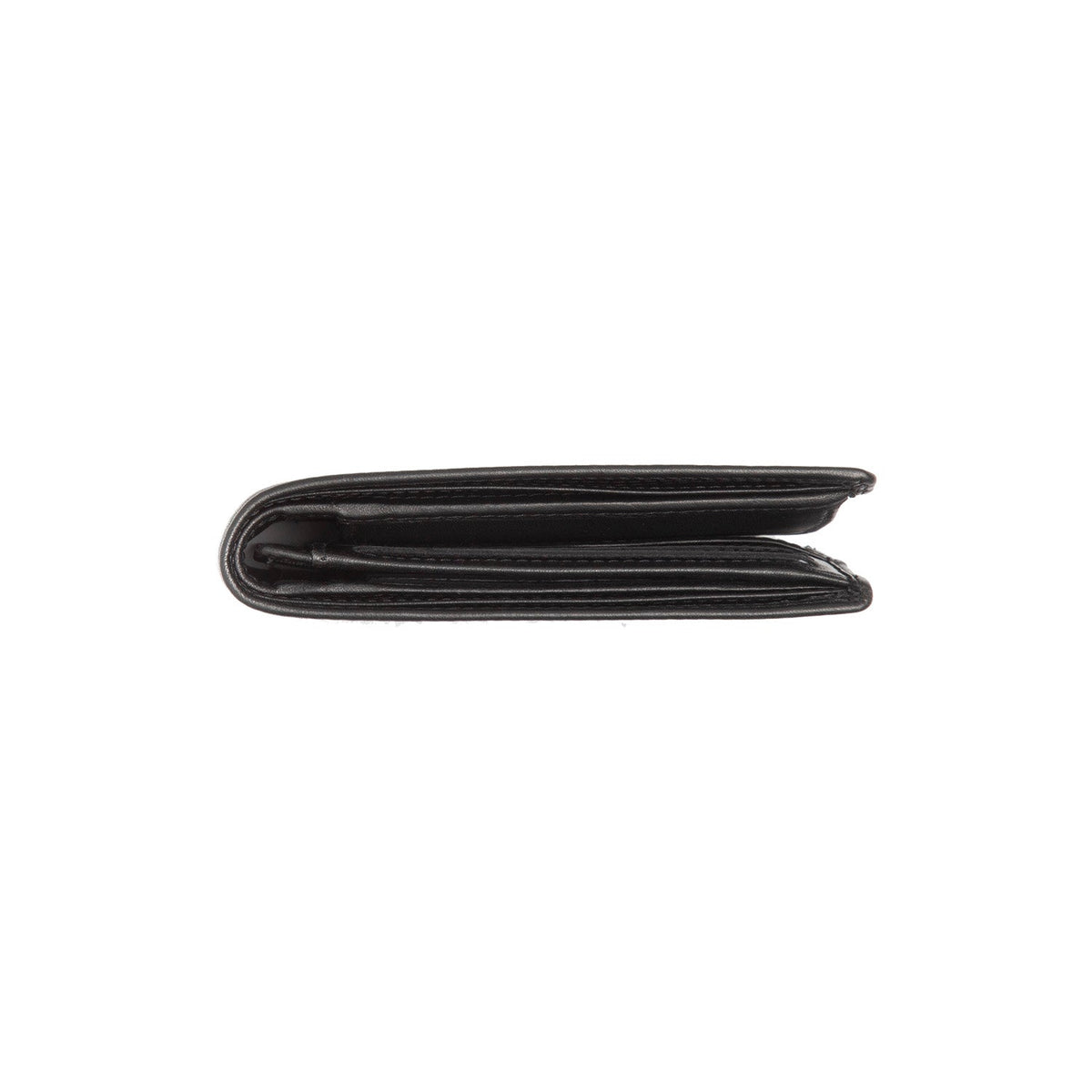 Lynnwood Full-Grain Leather Wallet メンズ - Structured Side Profile Showing Gusset Depth &amp; Expansion Capacity
