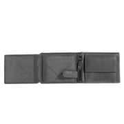 Marion Full-Grain Leather Wallet メンズ - Structured Side Profile Showing Gusset Depth &amp; Expansion Capacity