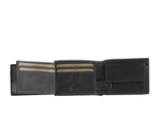 Solid Antique Brass Hardware &amp; Heavy-Duty Dual Zipper Detail on Marvin Full-Grain Leather Wallet メンズ