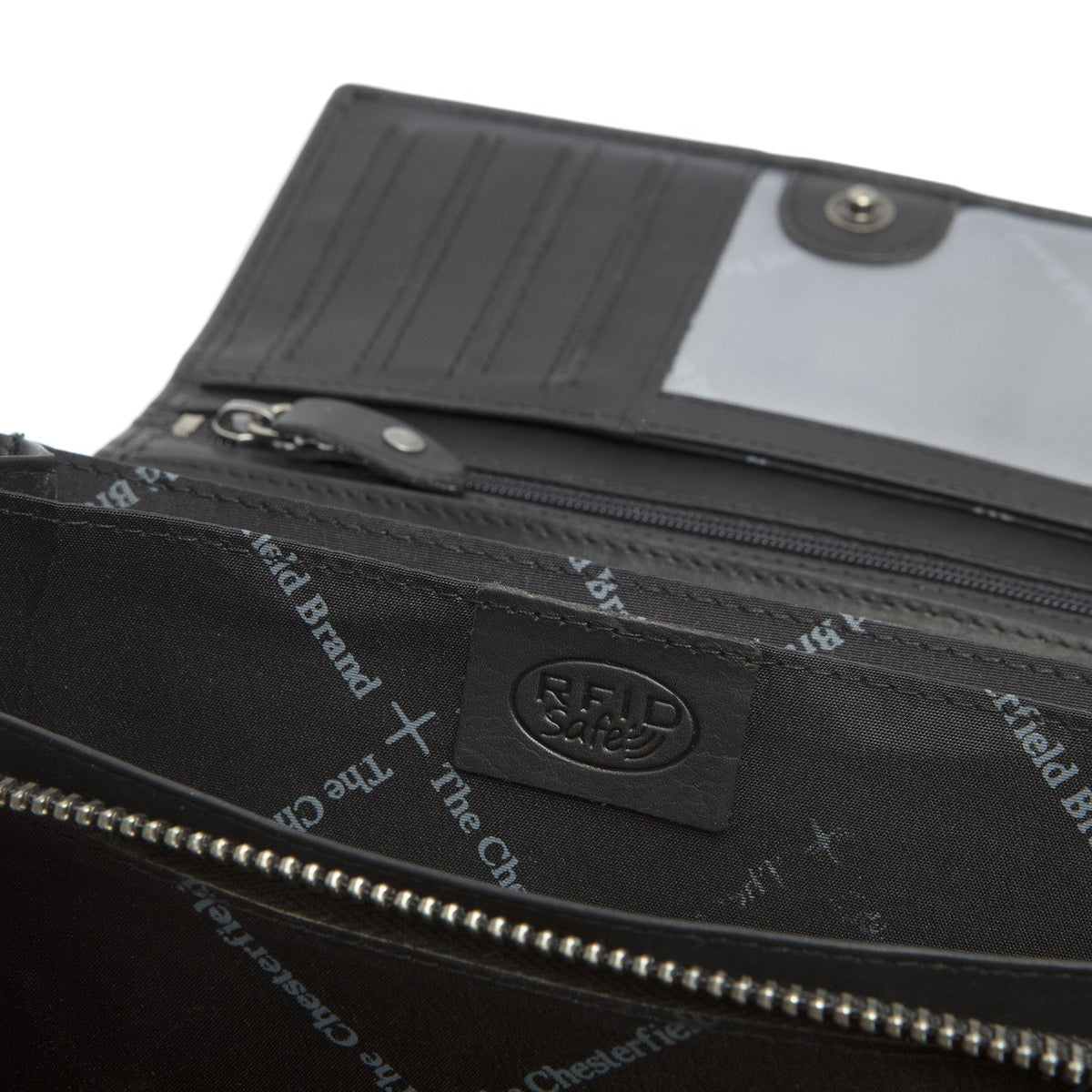 Mirthe Full-Grain Leather Wallet レディース - Structured Side Profile Showing Gusset Depth &amp; Expansion Capacity
