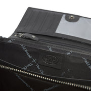 Mirthe Full-Grain Leather Wallet レディース - Structured Side Profile Showing Gusset Depth &amp; Expansion Capacity