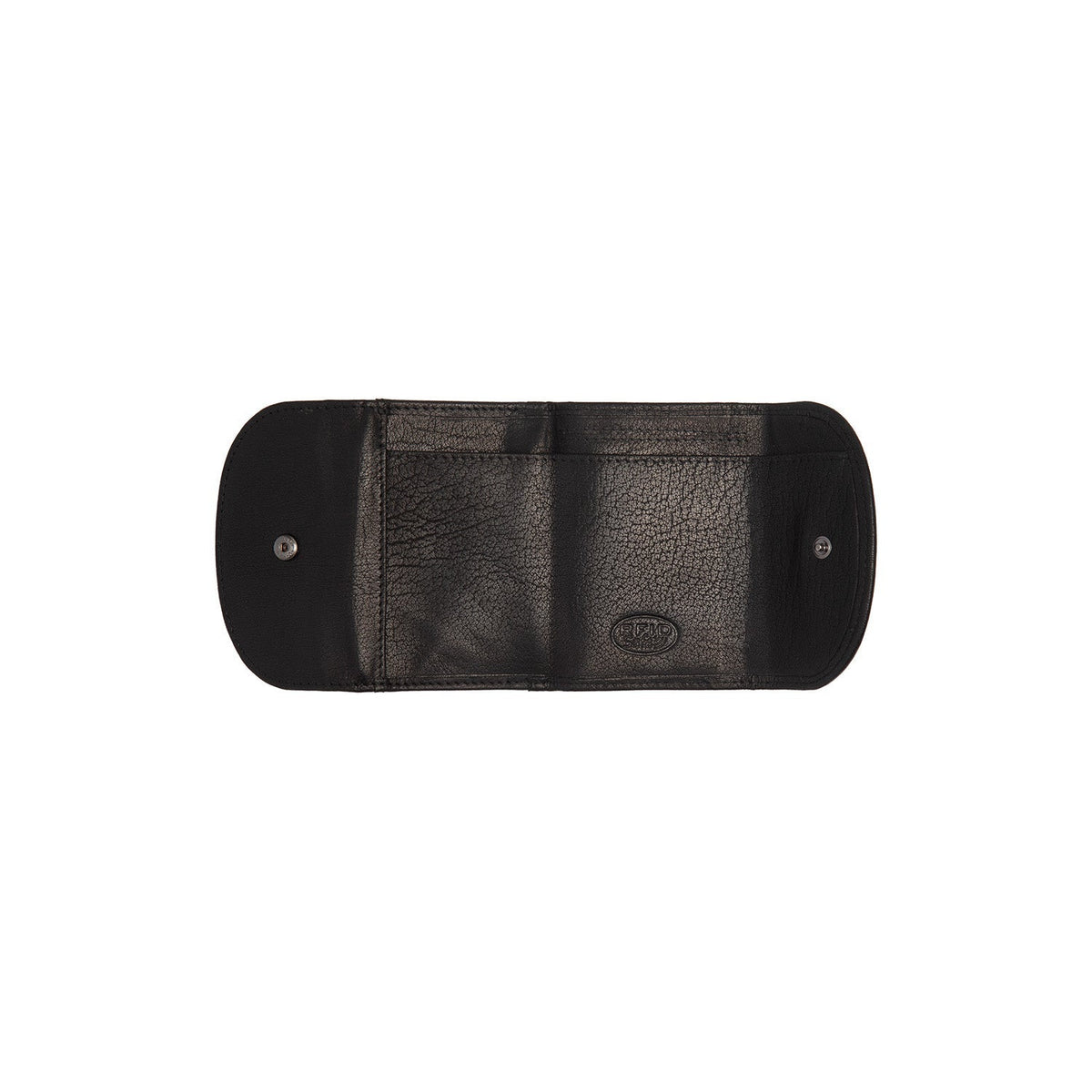 Newton Full-Grain Leather Wallet レディース - Structured Side Profile Showing Gusset Depth &amp; Expansion Capacity