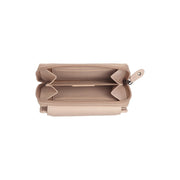 Orveta Full-Grain Leather Wallet レディース - Structured Side Profile Showing Gusset Depth &amp; Expansion Capacity
