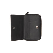 Osum Full-Grain Leather Wallet レディース - Structured Side Profile Showing Gusset Depth &amp; Expansion Capacity