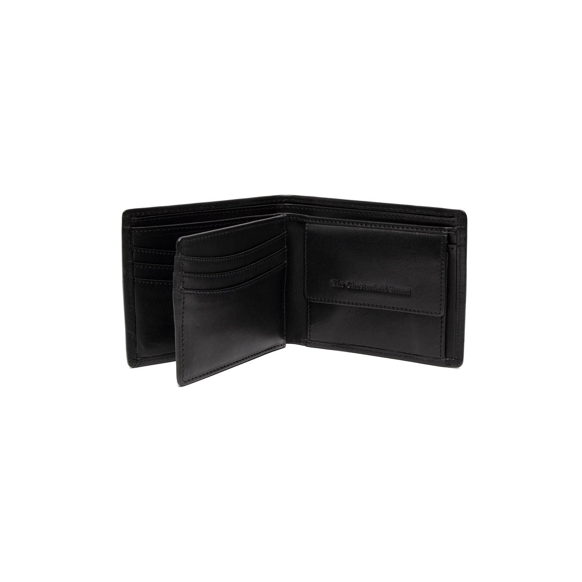 Positano Full-Grain Leather Wallet メンズ - Structured Side Profile Showing Gusset Depth &amp; Expansion Capacity